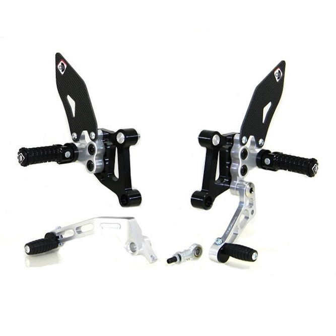 Ducabike Ducati 848 1098 1198 Adjustable Rearsets SP silver | Conquest ...