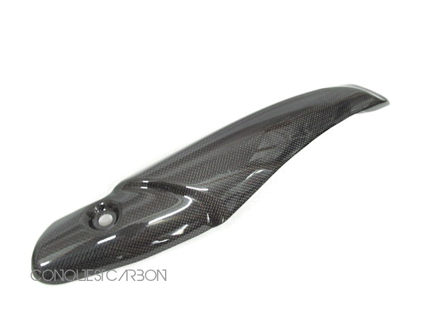 Triumph Speed Triple 1050 Carbon Fibre Lower Exhaust Guard Gloss 2016-2017 - Image 4
