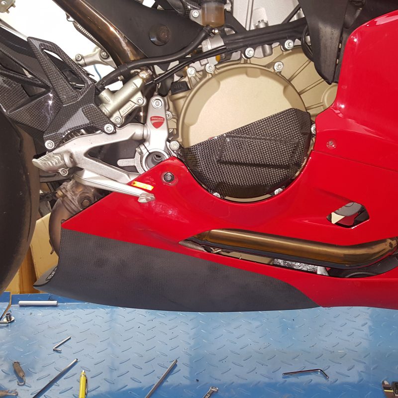 Fullsix Ducati Panigale Carbon Fibre Underseat Exhaust Race Belly Pan