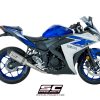 SC Project Exhaust YAMAHA YZF R3 Full System 2 - 1 Oval Silencer