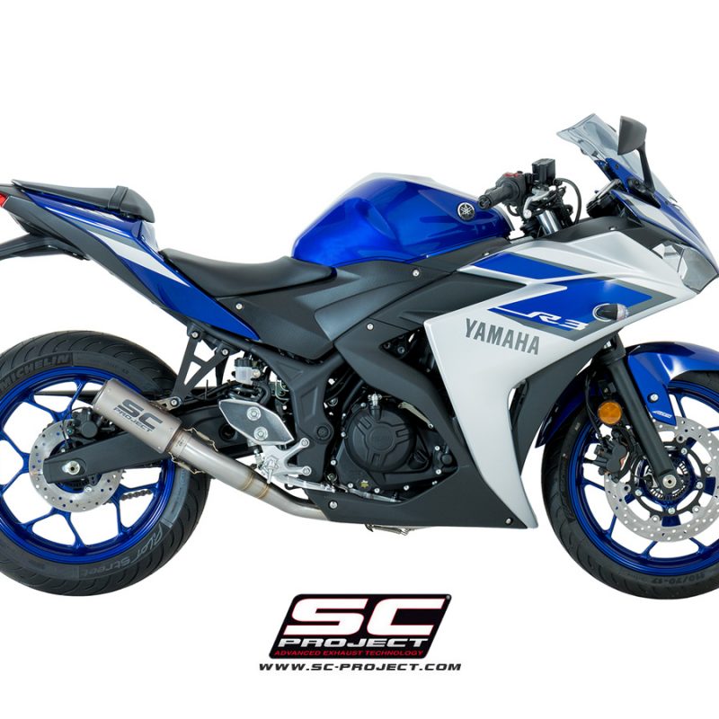 SC Project Exhaust YAMAHA YZF R3 Full System 2 1 CRT Silencer Tag