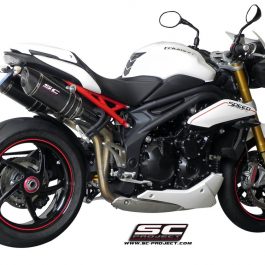 SC Project Exhaust Triumph Speed Triple Oval Silencers 2011 - 2015