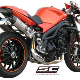 SC Project Exhaust Triumph Speed Triple Oval Silencers 2007 - 2010