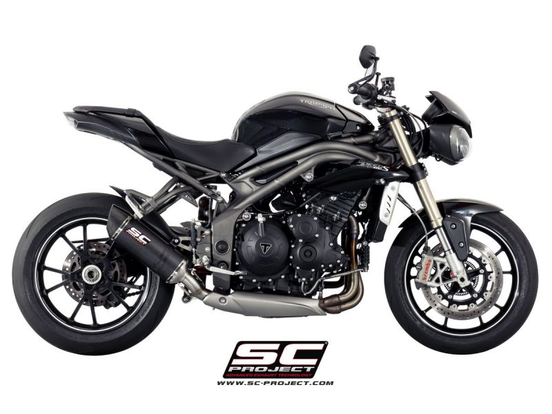 SC Project Exhaust Triumph Speed Triple 1050 Oval Silencer Low Position 2016+