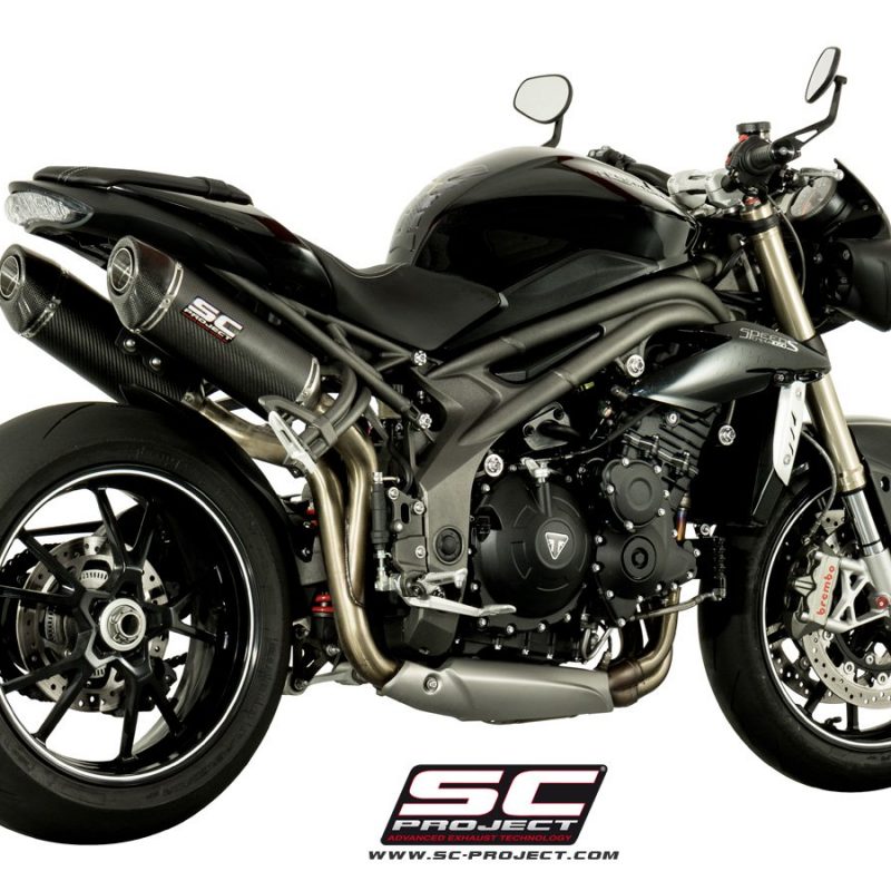 SC Project Exhaust Triumph Speed Triple 1050 Oval Silencers 2016-2017