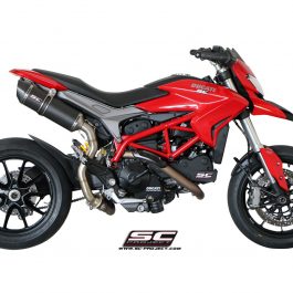 SC Project Exhaust Ducati Hypermotard 821 Oval Silencer - High Position 2013-16