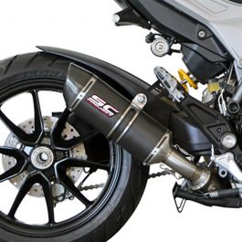 SC Project Exhaust Ducati Hypermotard 821 Oval Silencer - Low Position 2013-16