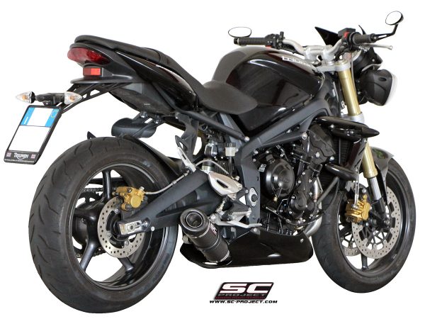 SC Project Exhaust Triumph Street Triple 675 R GP-TECH Silencer Full System 3-1 07-12