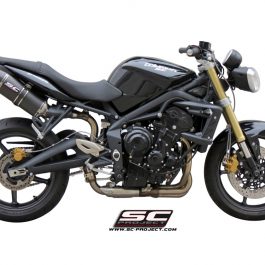 SC Project Exhaust Triumph Street Triple 675 R Oval Silencers 07-12