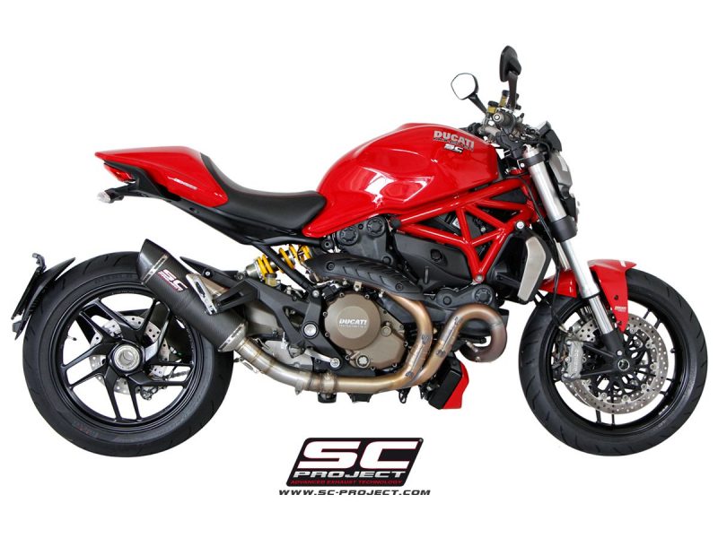 SC Project Exhaust Ducati Monster 1200 / S Oval Matt Carbon Silencer 2014-2016