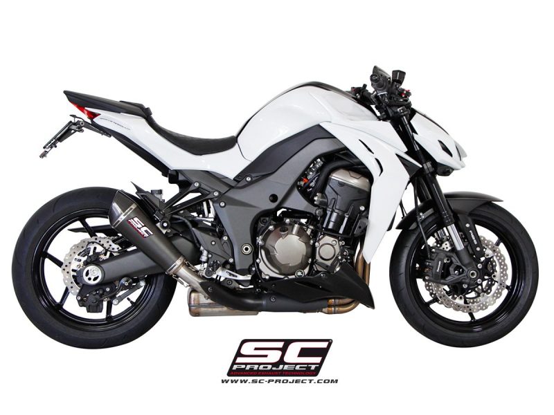 SC Project Exhaust Kawasaki Z1000 Carbon Conical Silencers 2014 - 2016