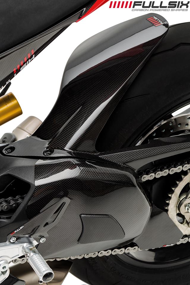 Fullsix Ducati Panigale Streetfighter V4 Carbon Fibre Rear Hugger Mudguard