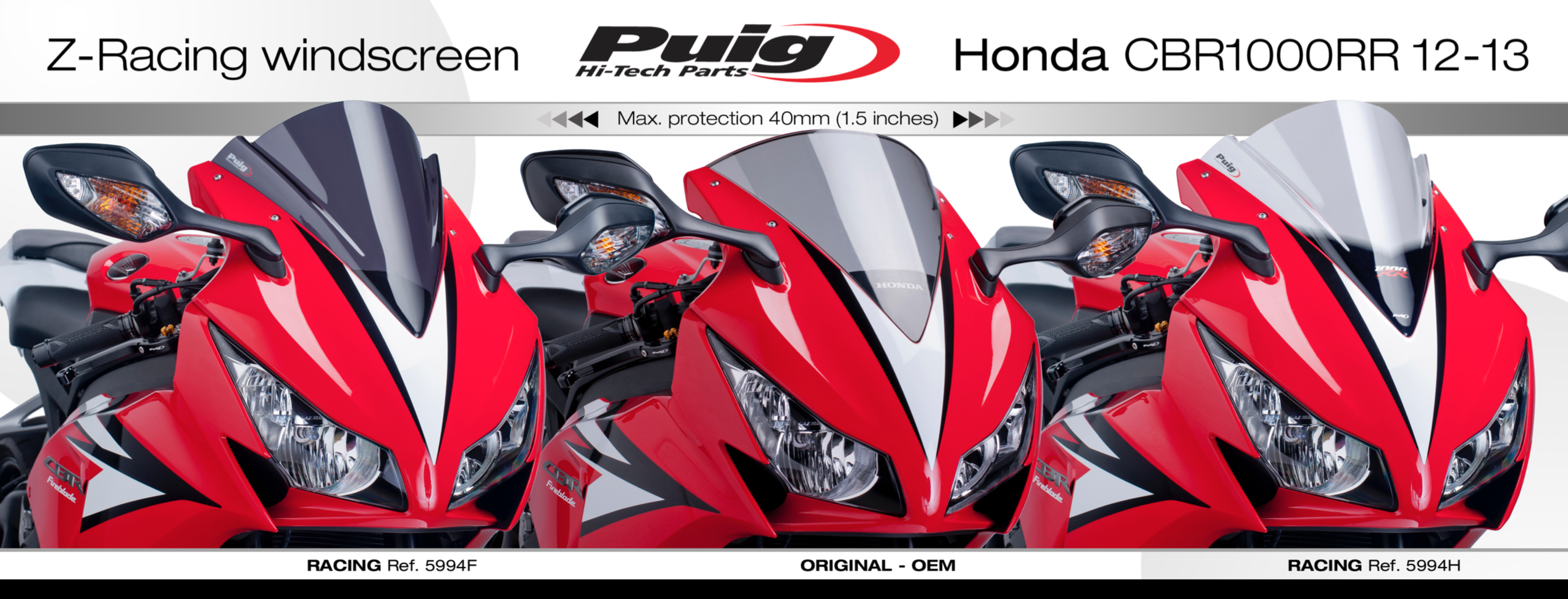 Puig Honda CBR1000RR Fireblade Racing Screen 2014 - 2016