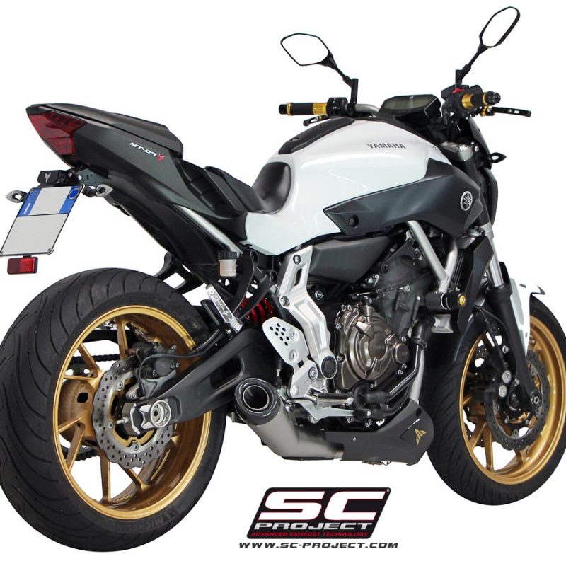 SC Project Exhaust Yamaha MT07 Full System 21 Matte Grey Conic Silencer