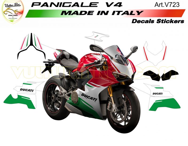 Vulturbike Ducati Panigale V4 Custom Green Decal Sticker Kit