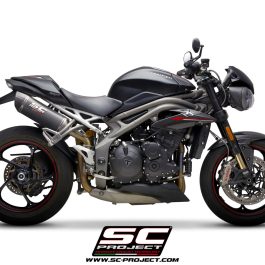 SC Project Exhaust Triumph Speed Triple S RS Oval Carbon Silencers 2018+