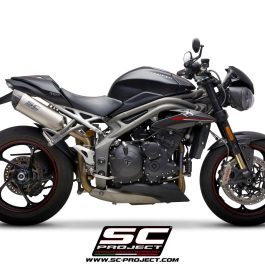 SC Project Exhaust Triumph Speed Triple S RS Oval Titanium Silencers 2018+
