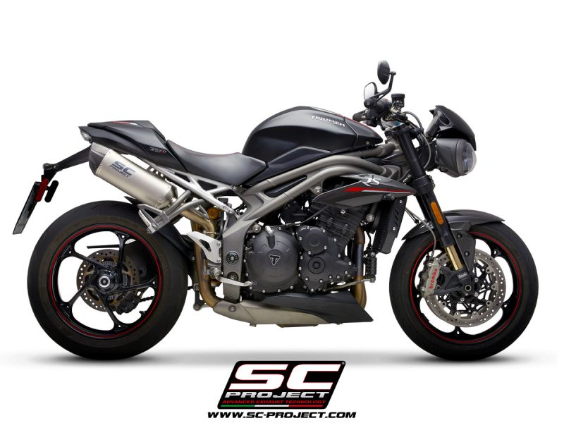 SC Project Exhaust Triumph Speed Triple S RS Oval Titanium Silencers 2018+