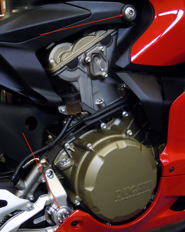 MotoCorse Ducati 1199 1299 Panigale V2 Frame Plug Cap Kit - Aluminium