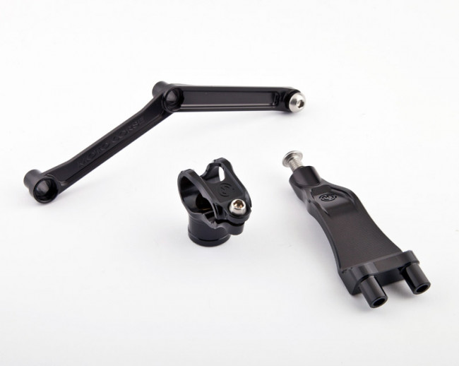 how your beautiful MV Agusta should have come from the factory!Protect yourself from unwanted tank slappers with this MotoCorse Brutale 675 800 Ohlins steering damper Brackets (Ohlins NOT included).