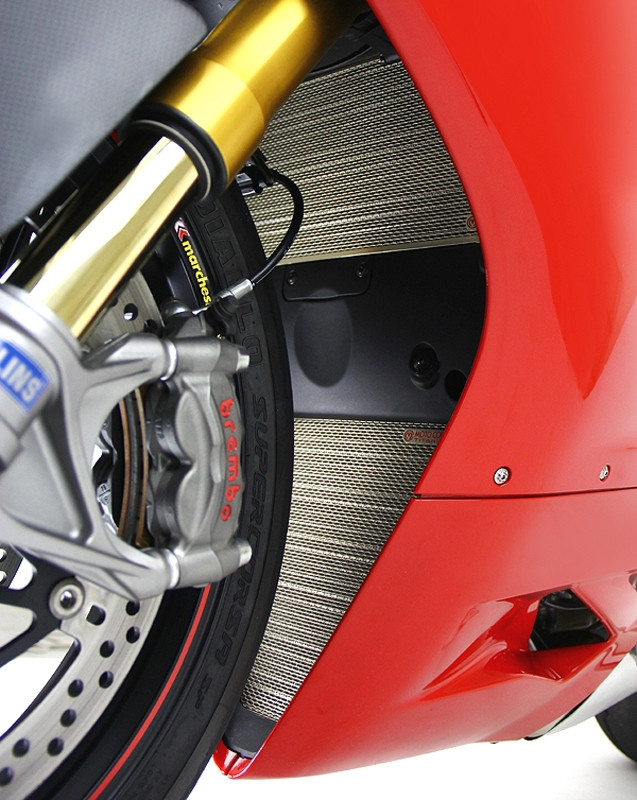 MotoCorse Ducati 899 959 1199 1299 Panigale V2 Titanium Lower Oil Radiator Guard
