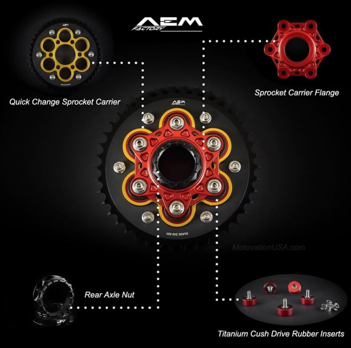 AEM Factory MV Agusta Sprocket Flange Hub Kit