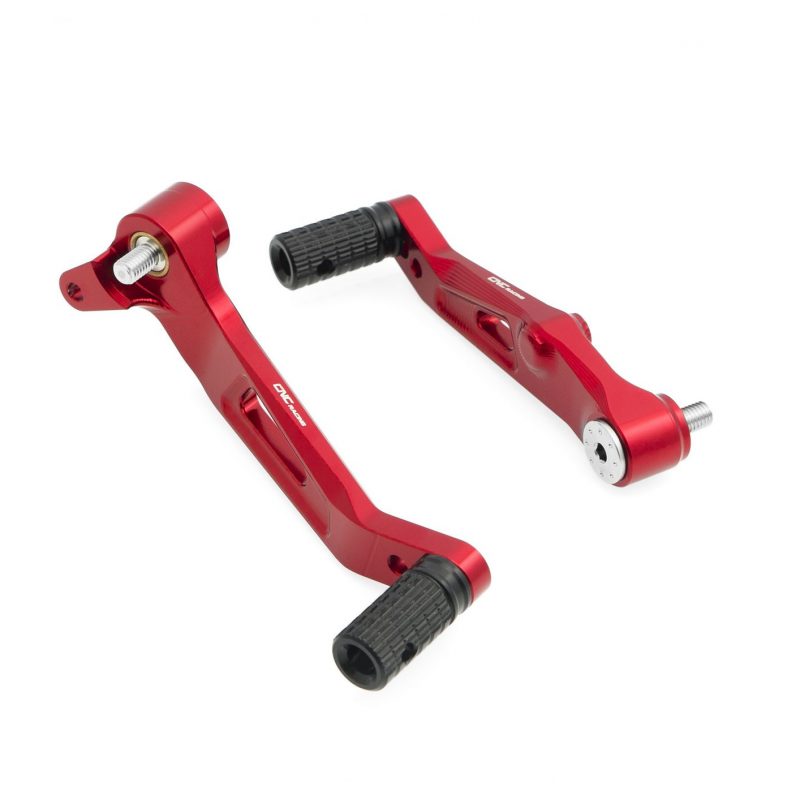 CNC Racing "Easy" brake & gear foot levers are designed to give the rider better feedback and feel from up & downshifting as well as braking due to the special bearings and 3 point adjustments to the toe peg.