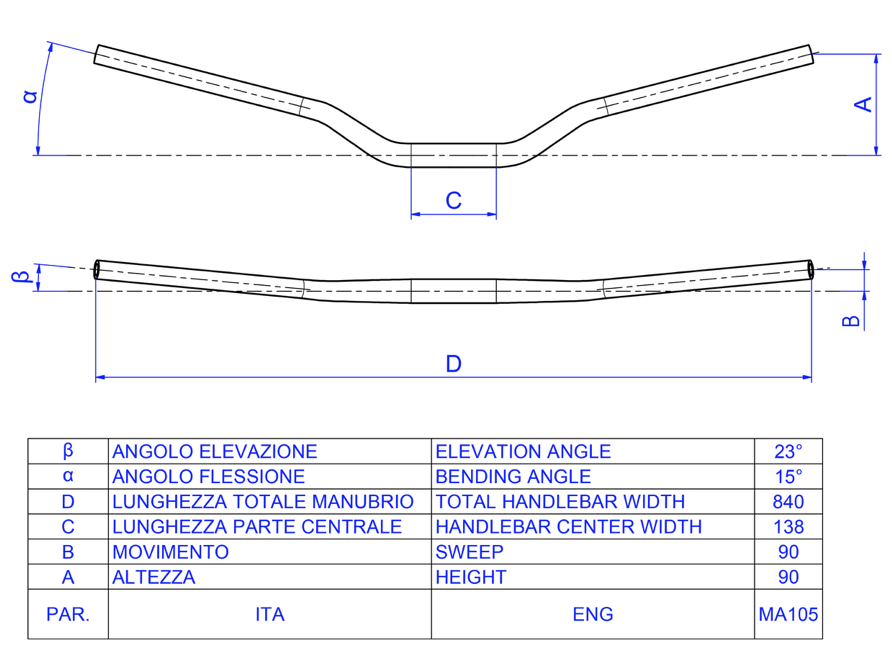 CNC Racing MV Agusta Brutale 675/800 Tapered Handlebars