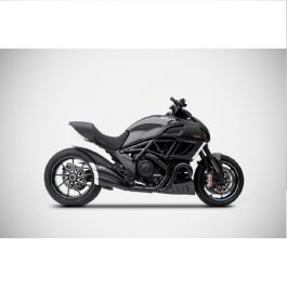 Zard Exhaust Ducati Diavel Black Stainless Slip-On Kit 2011-2018