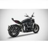 Zard Exhaust Ducati XDiavel Stainless Slip-On Kit With Carbon Heatshield Euro 4 2016-2019