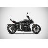 Zard Exhaust Ducati XDiavel Stainless Slip-On Kit With Carbon Heatshield Euro 4 Black coated 2016-2019