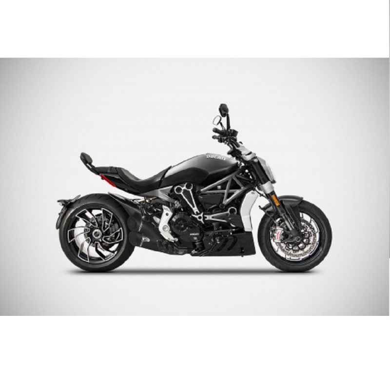 Zard Exhaust Ducati XDiavel Stainless SlipOn Kit With Carbon