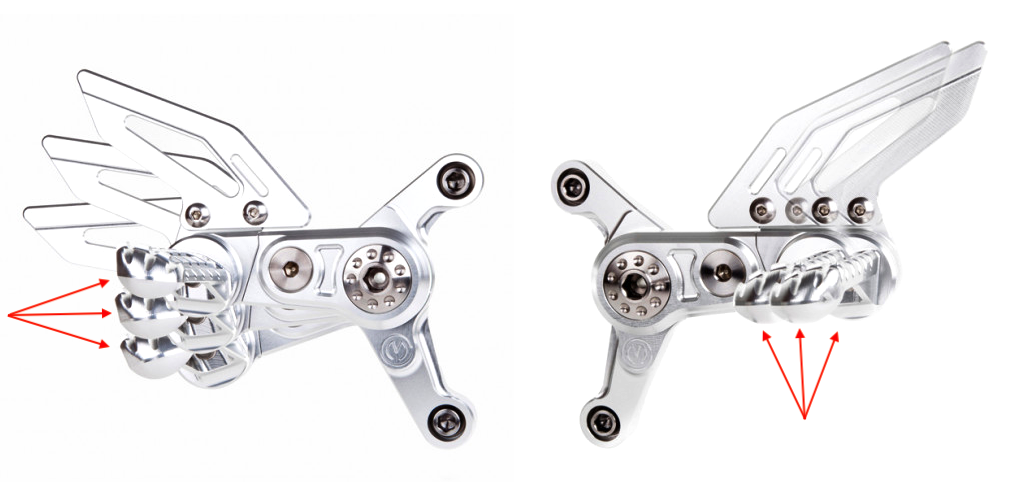 MotoCorse MV Agusta F4 / Brutale Adjustable Rearsets