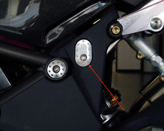 MotoCorse MV Agusta F4 / Brutale Upper Frame Plug Caps