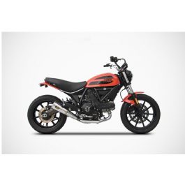 Zard Exhaust Ducati Scrambler Sixty2 Stainless Slip-On With De-Cat Link Pipe Black Coated 2016+