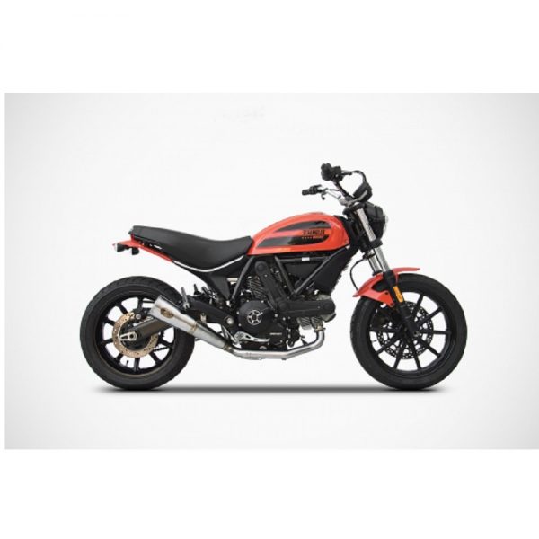 Zard Exhaust Ducati Scrambler Sixty2 Stainless Slip-On With De-Cat Link Pipe Brushed Finish 2016+