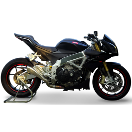 The HP Corse Hydroform for the Aprilia Tuono V4 is a unique exhaust silencer designed to complement the design of your Aprilia Tuono V4  as well as improving powerful making it a perfect performance upgrade.