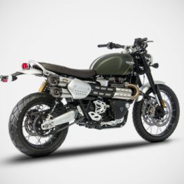 Zard Exhaust Triumph Scrambler 1200 Stainless Slip-On With Carbon End Cap 2019+