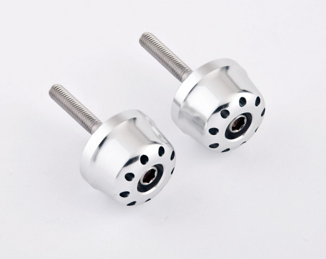 MotoCorse Ducati Bar End Weights Silver