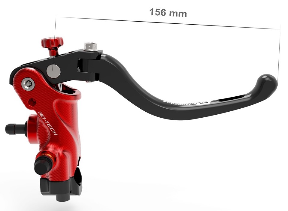 3D-TECH Red Brake Radial Master Cylinder - Short Lever