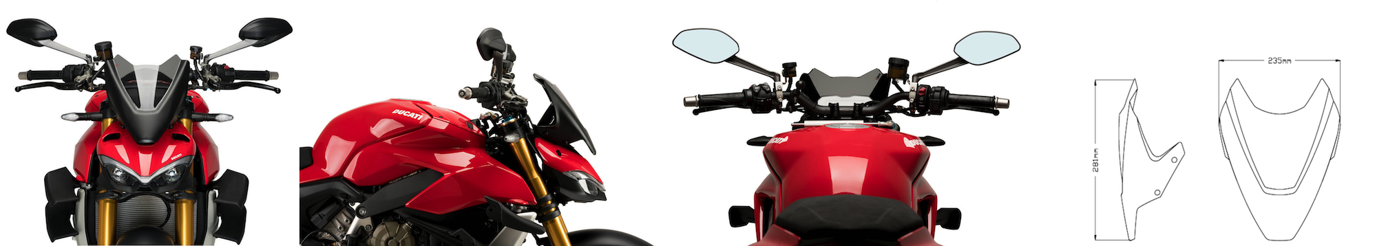 Puig Ducati Streetfighter V4 Sport Wind Screen 2020+