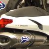 Termignoni Ducati 848 1098 1198 Carbon "Slash Cut" Exhaust Silencers Titanium
