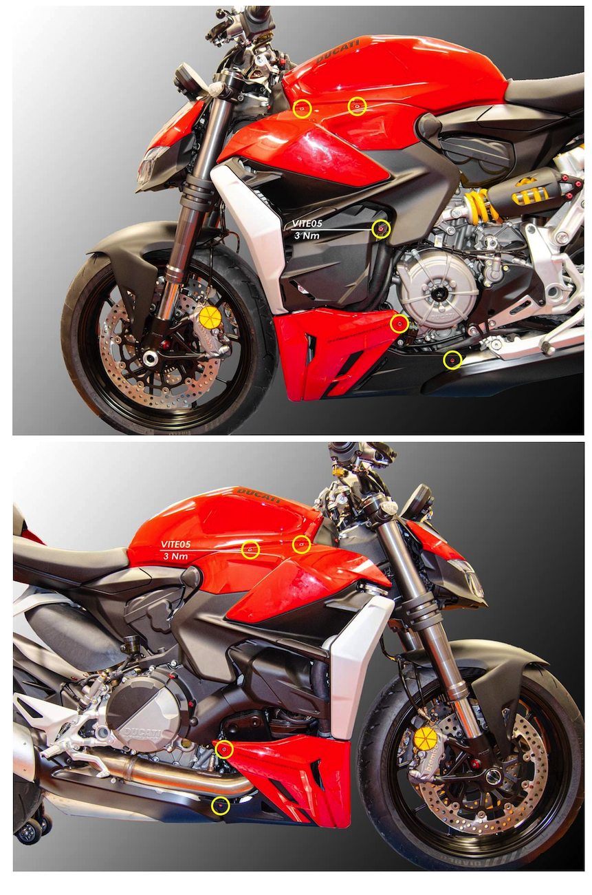 Ducabike Ducati Streetfighter V2 Side Fairing Screw Kit