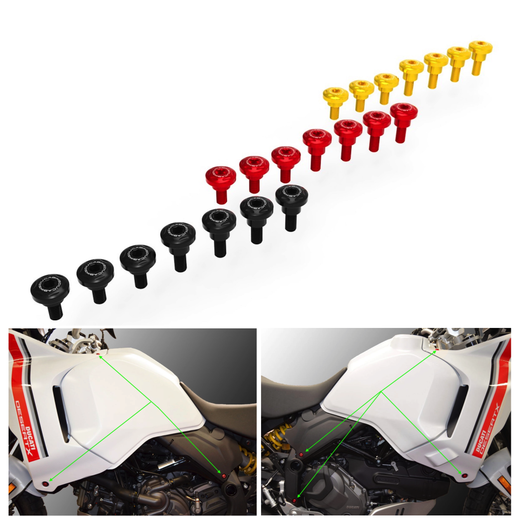 Ducabike Ducati DesertX Fairing Screw Kit Conquest Racing Ltd