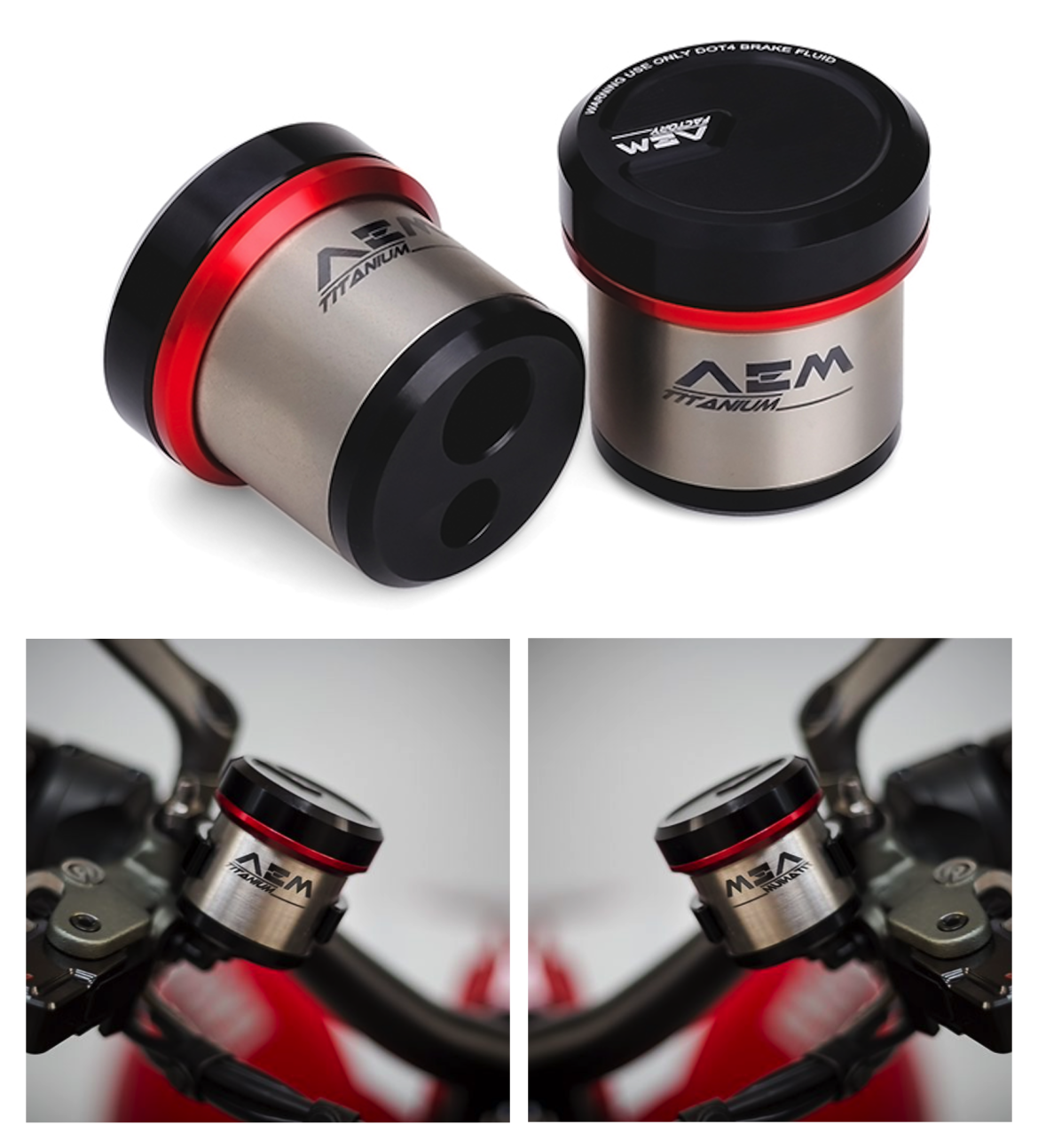 AEM Factory Ducati Brembo MCS Integrated Brake/Clutch Reservoirs 21 ...