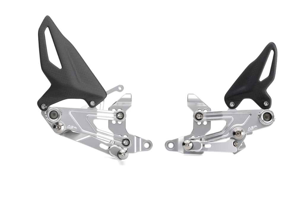 AEM Factory Ducati Panigale V4 Adjustable Rearsets Conquest Racing Ltd