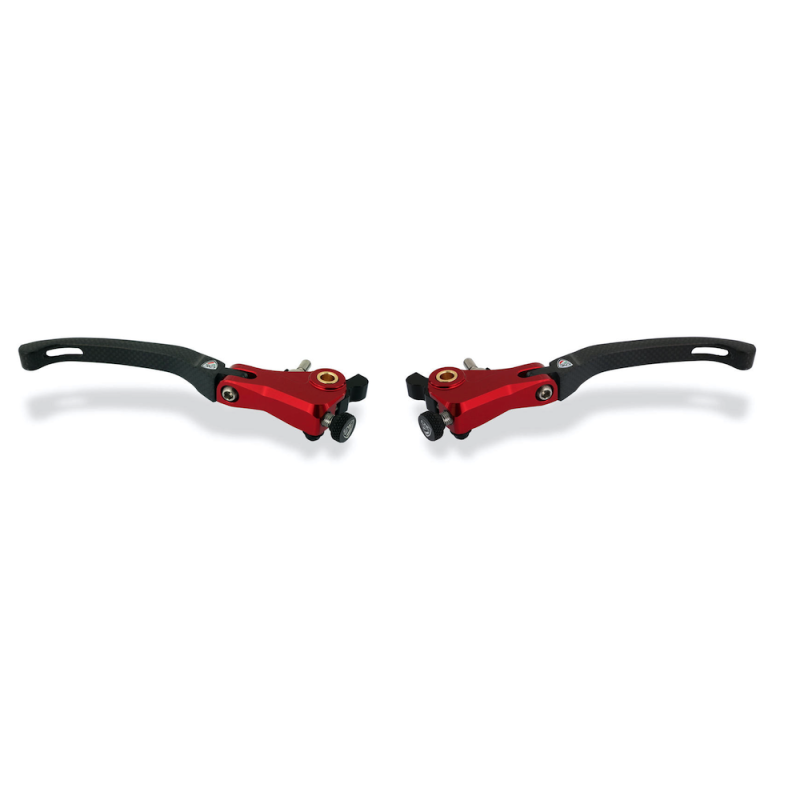CNC Racing MV Agusta Brutale / F4 / Rush Carbon Fibre Brake + Clutch Folding levers Red