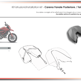 DBK Ducati Hypermotard 950 Carbon Fibre Tail Light Spoiler Cover - Matte
