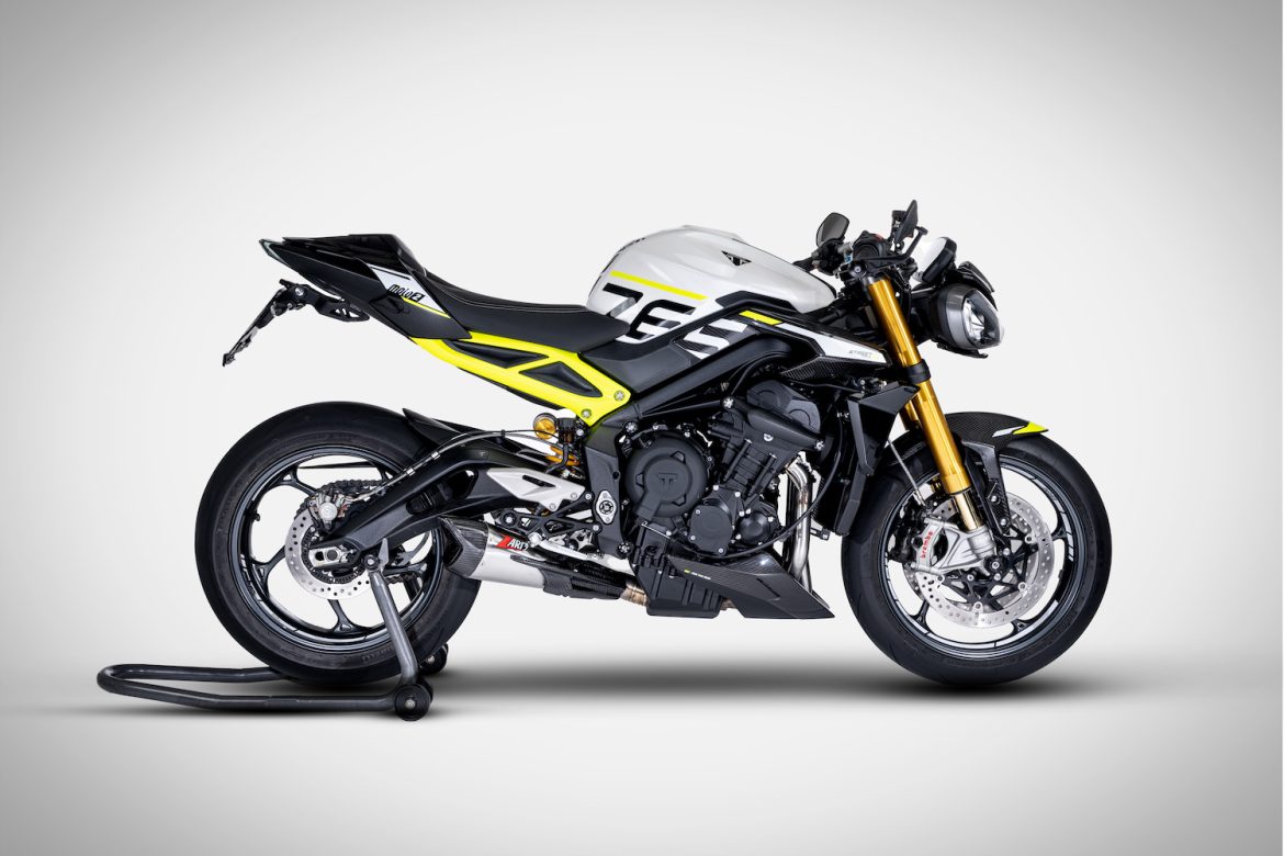 Zard Exhaust Triumph Street Triple 765 Full System 3-1 Race Silencer ...