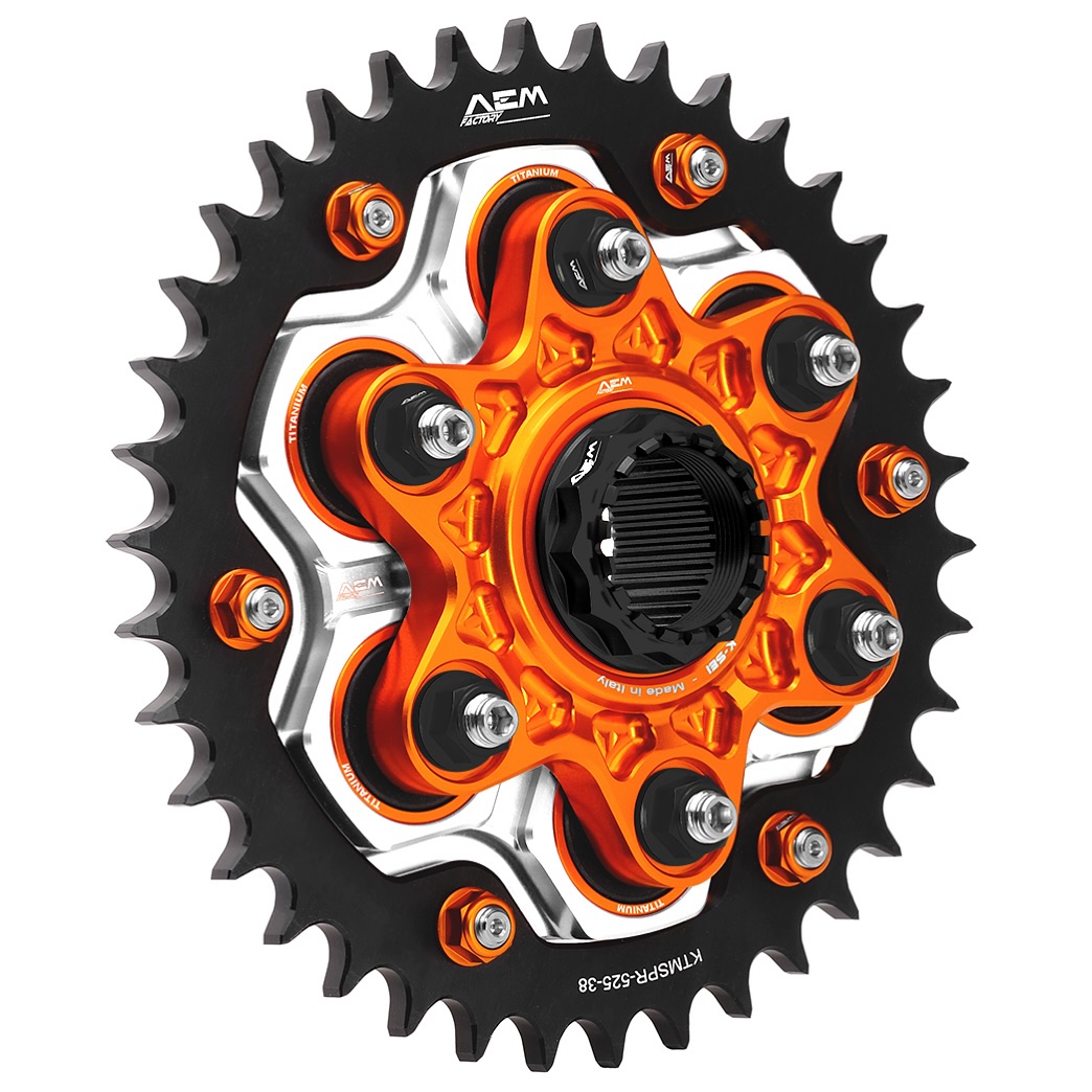 Supersprox Rear Sprocket – 38 Tooth, #525 Pitch, Black – Fits KTM 1290 Super Duke R & GT (2014-2024)
